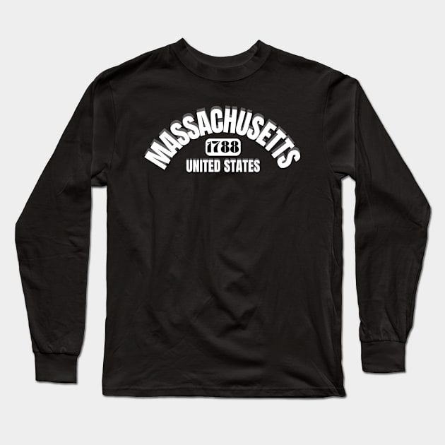 MASSACHUSETTS Long Sleeve T-Shirt by Suddenly Mood